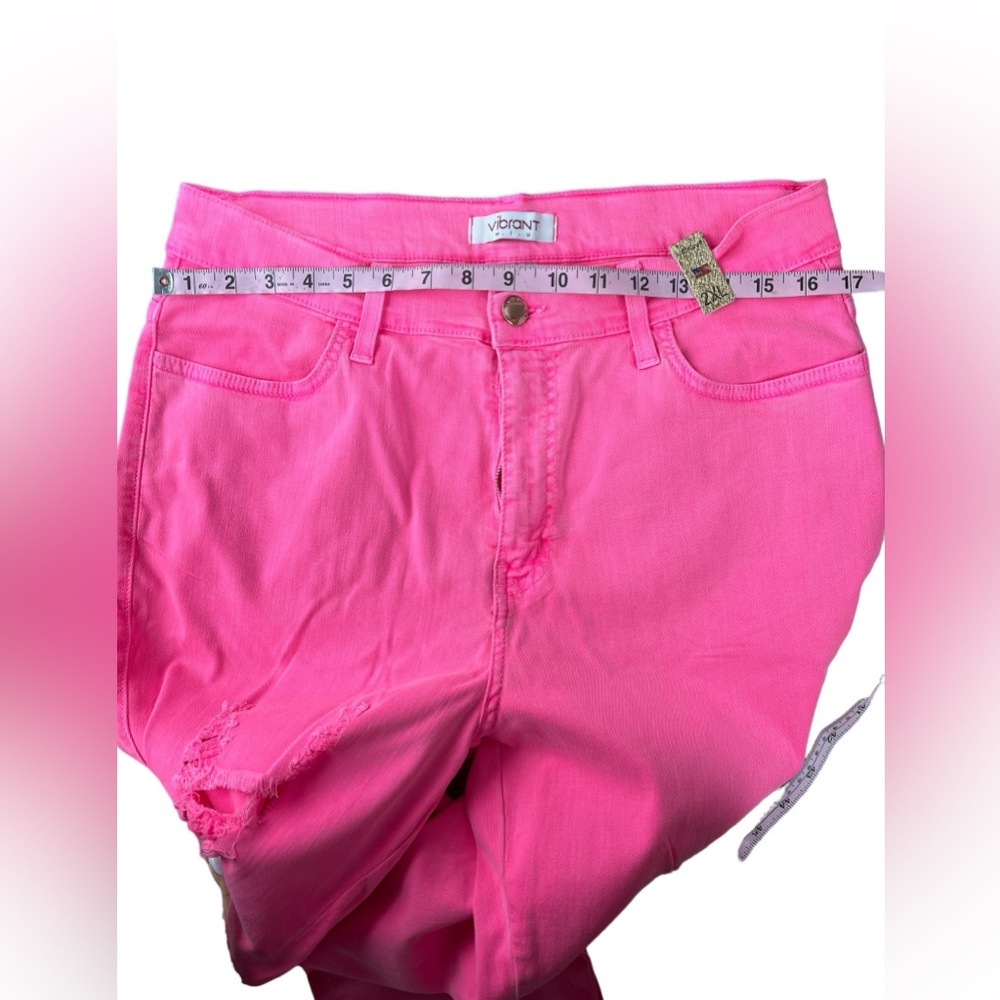 Neon Pink Distressed Jeans/Jeggings - Picture 5 of 6